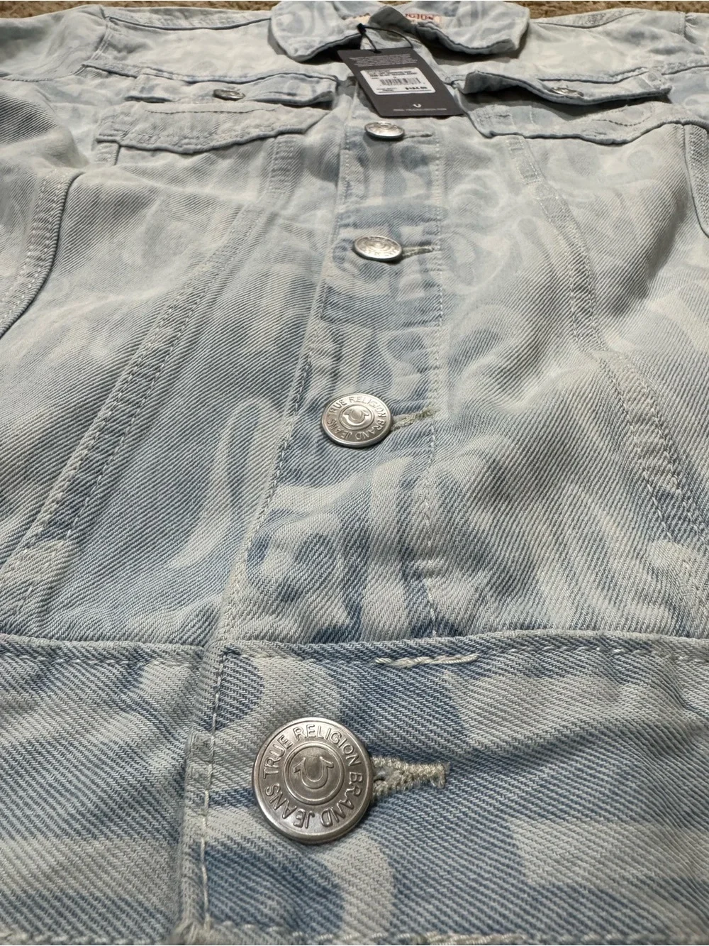 True Religion Jesse AOP Trucker Jacket NWT Mens
